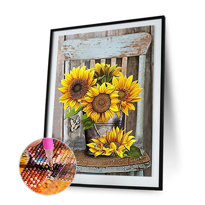 Sunflower - Full Round Drill Diamond Painting 30*40CM