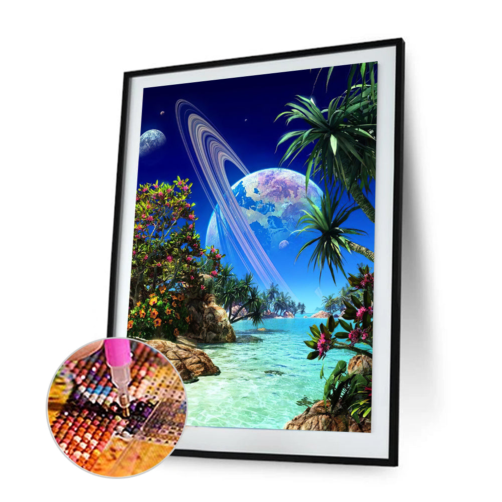Sea Planet - Full Round Drill Diamond Painting 30*40CM