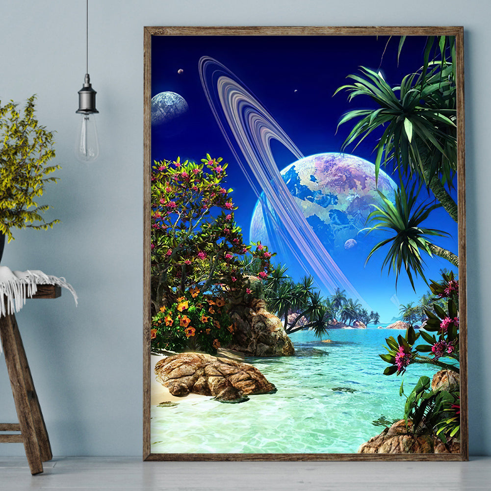 Sea Planet - Full Round Drill Diamond Painting 30*40CM