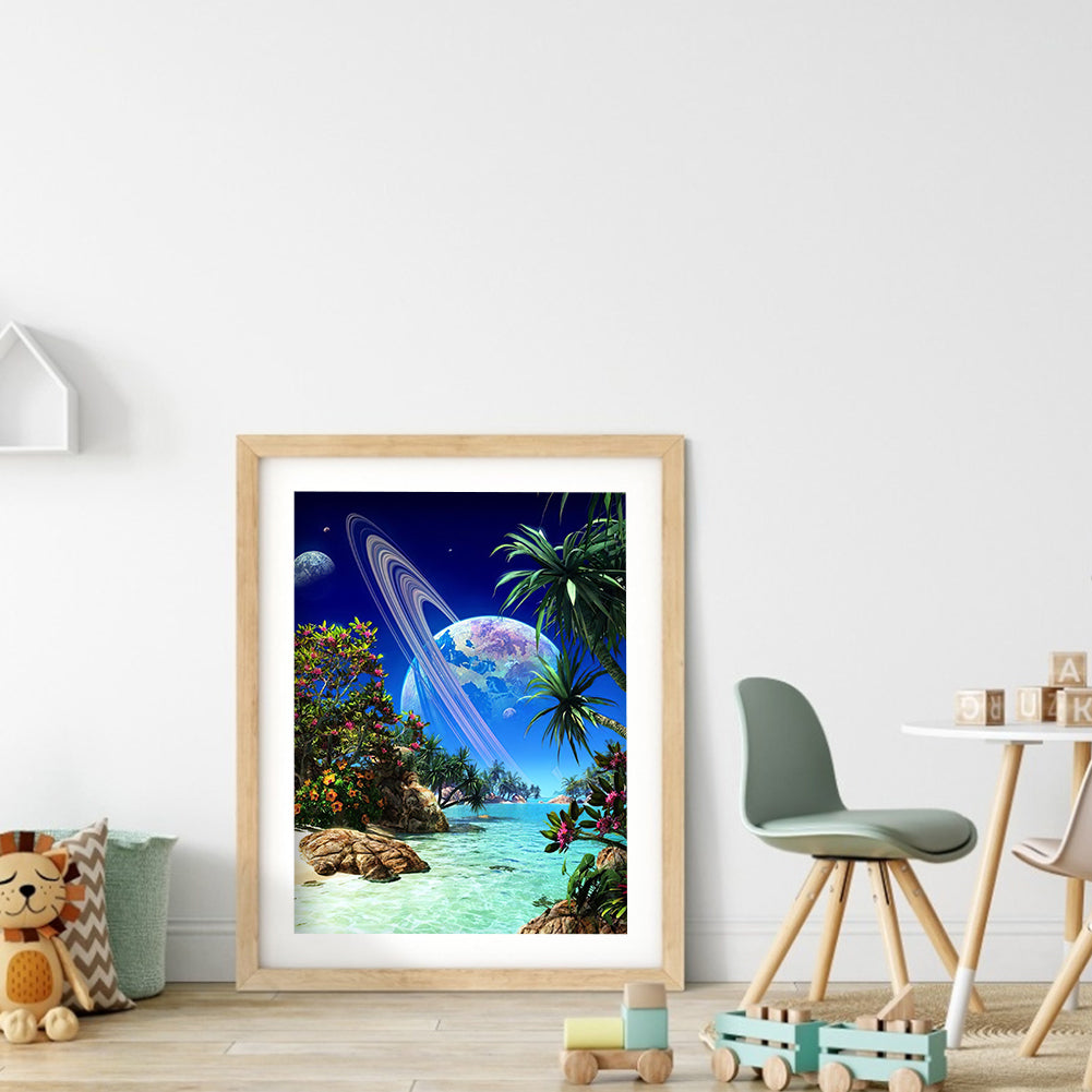 Sea Planet - Full Round Drill Diamond Painting 30*40CM