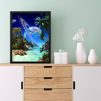 Sea Planet - Full Round Drill Diamond Painting 30*40CM