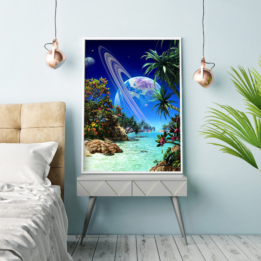 Sea Planet - Full Round Drill Diamond Painting 30*40CM