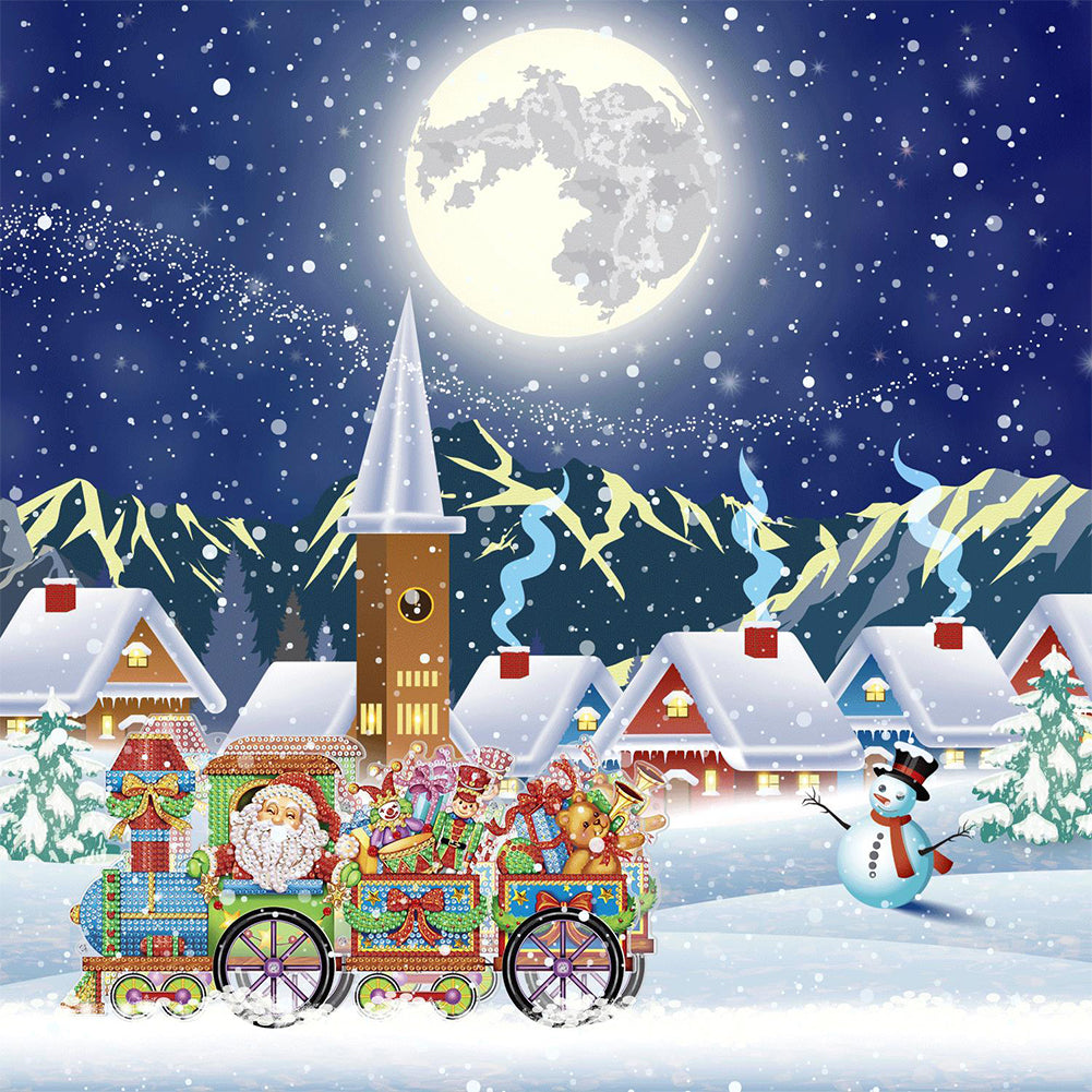 Diamond Painting Christmas Car Kids Toys Acrylic DIY Crafts Handmade Model