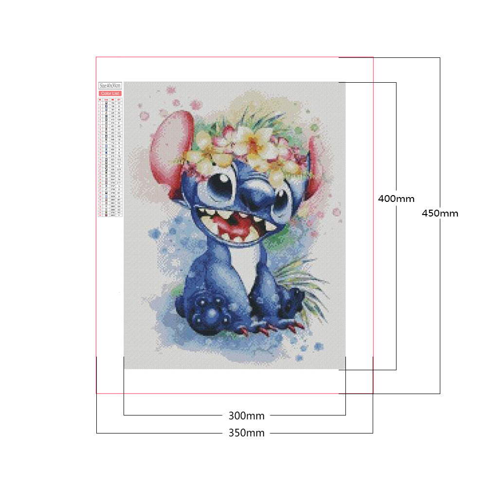 Cartoon Stitch - Full Square Drill Diamond Painting 30*40CM