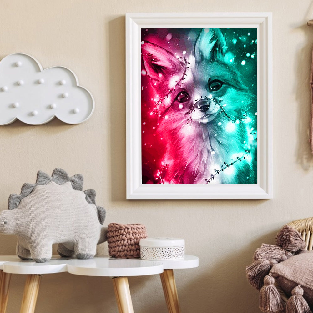 Colorful Fox - Full Round Drill Diamond Painting 30*40CM