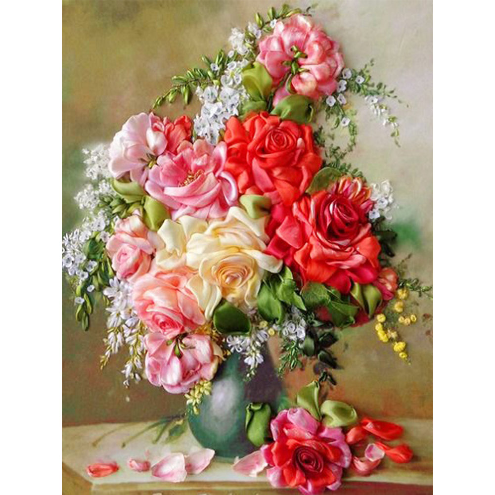 Bouquet - Full Round Drill Diamond Painting 30*40CM