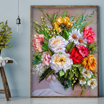 Bouquet - Full Round Drill Diamond Painting 30*40CM