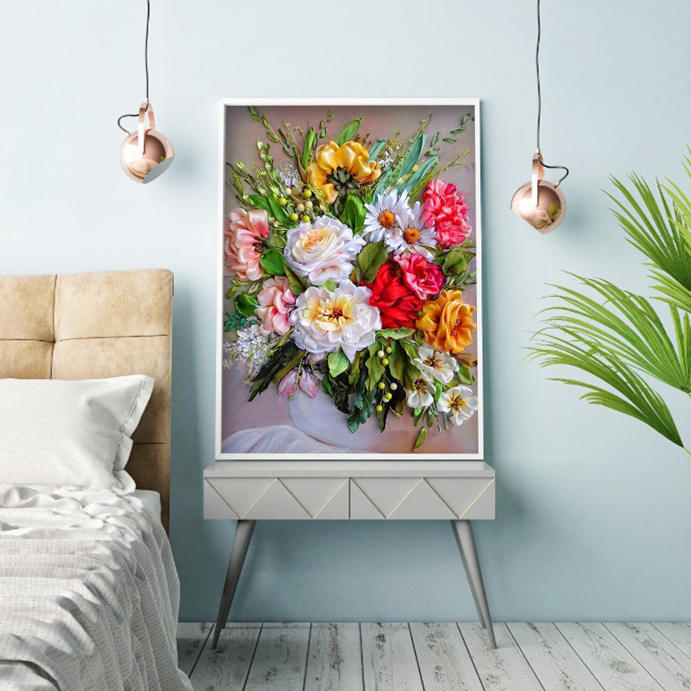 Bouquet - Full Round Drill Diamond Painting 30*40CM