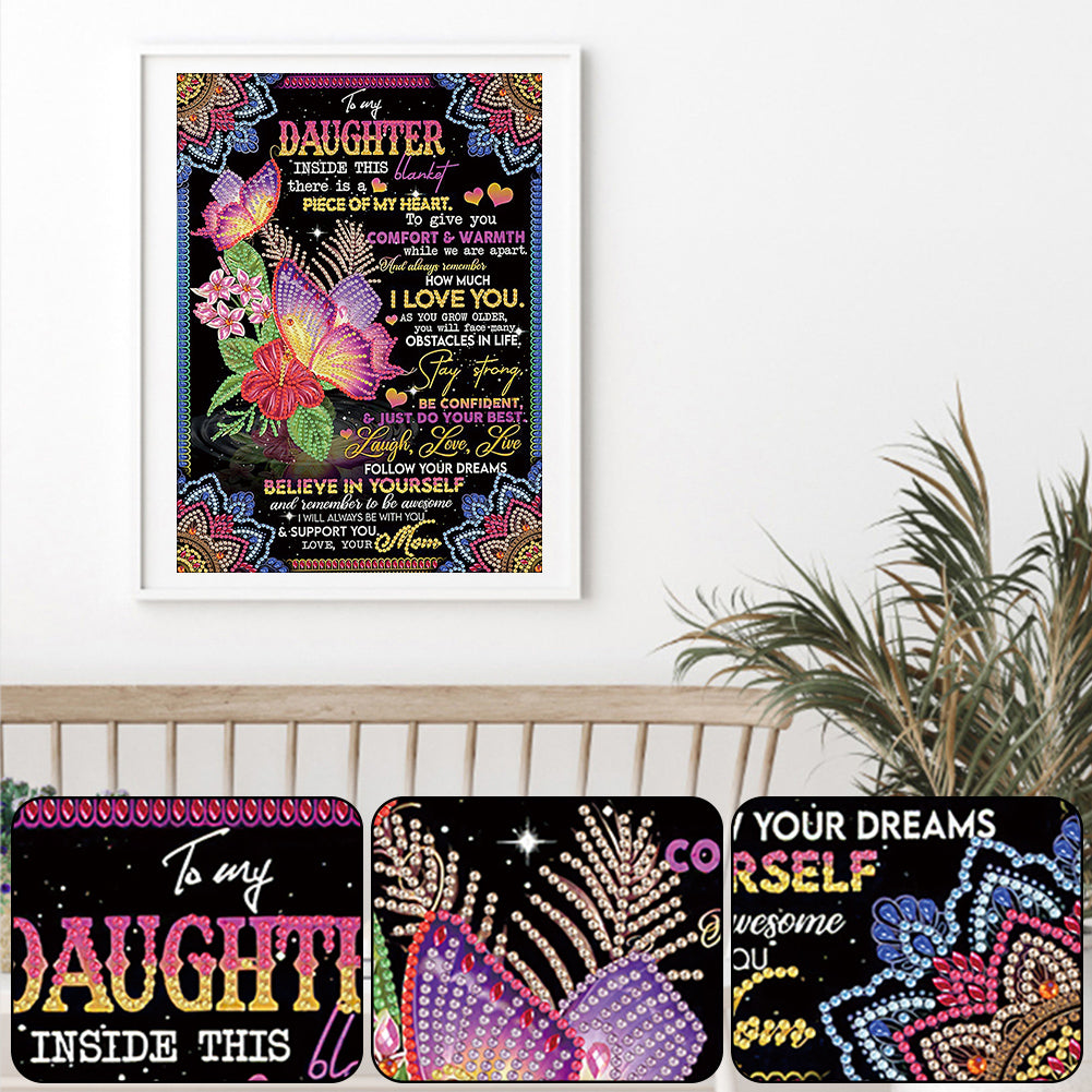 Letters - Special Shaped Drill Diamond Painting 30*40CM