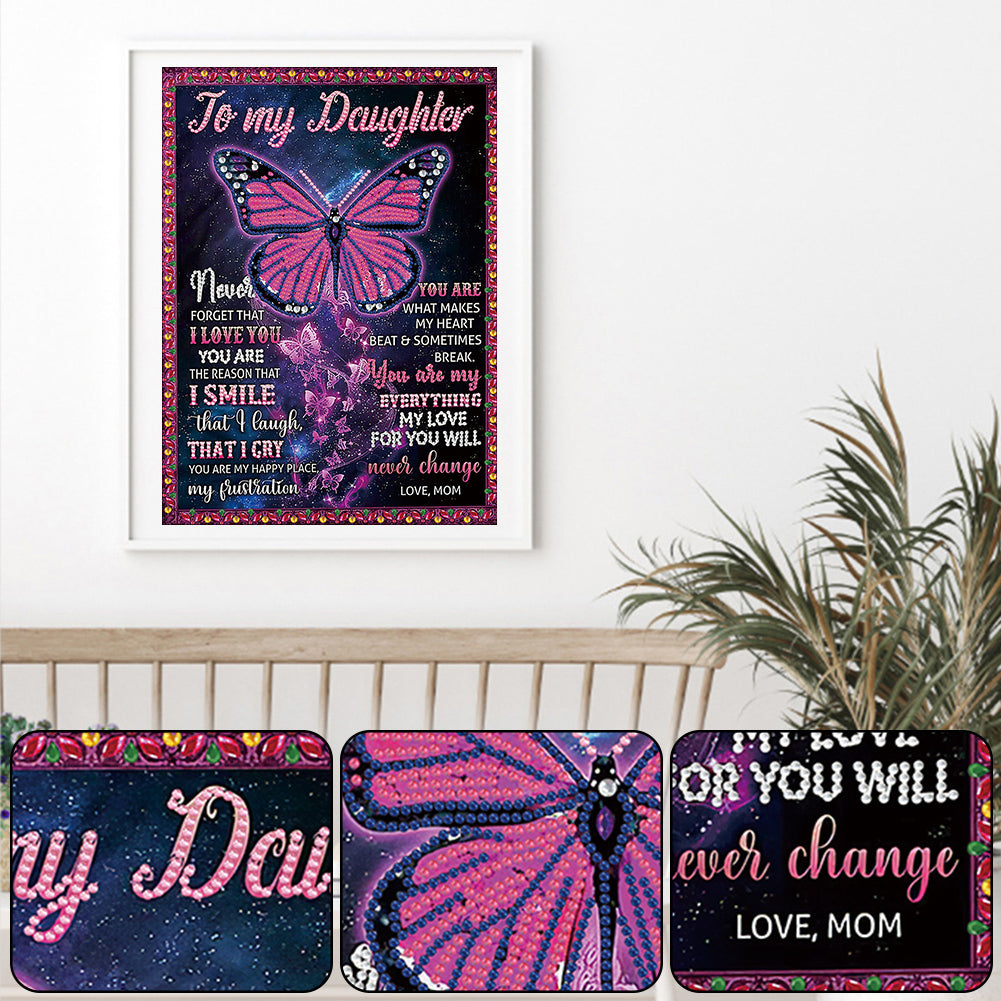 Letters - Special Shaped Drill Diamond Painting 30*40CM