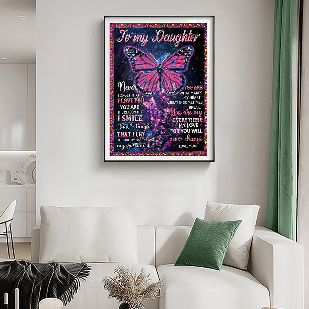 Letters - Special Shaped Drill Diamond Painting 30*40CM