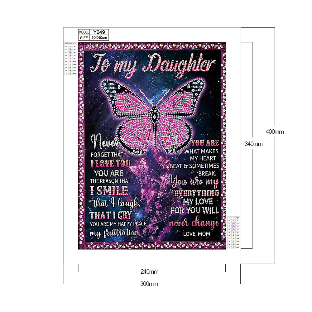 Letters - Special Shaped Drill Diamond Painting 30*40CM