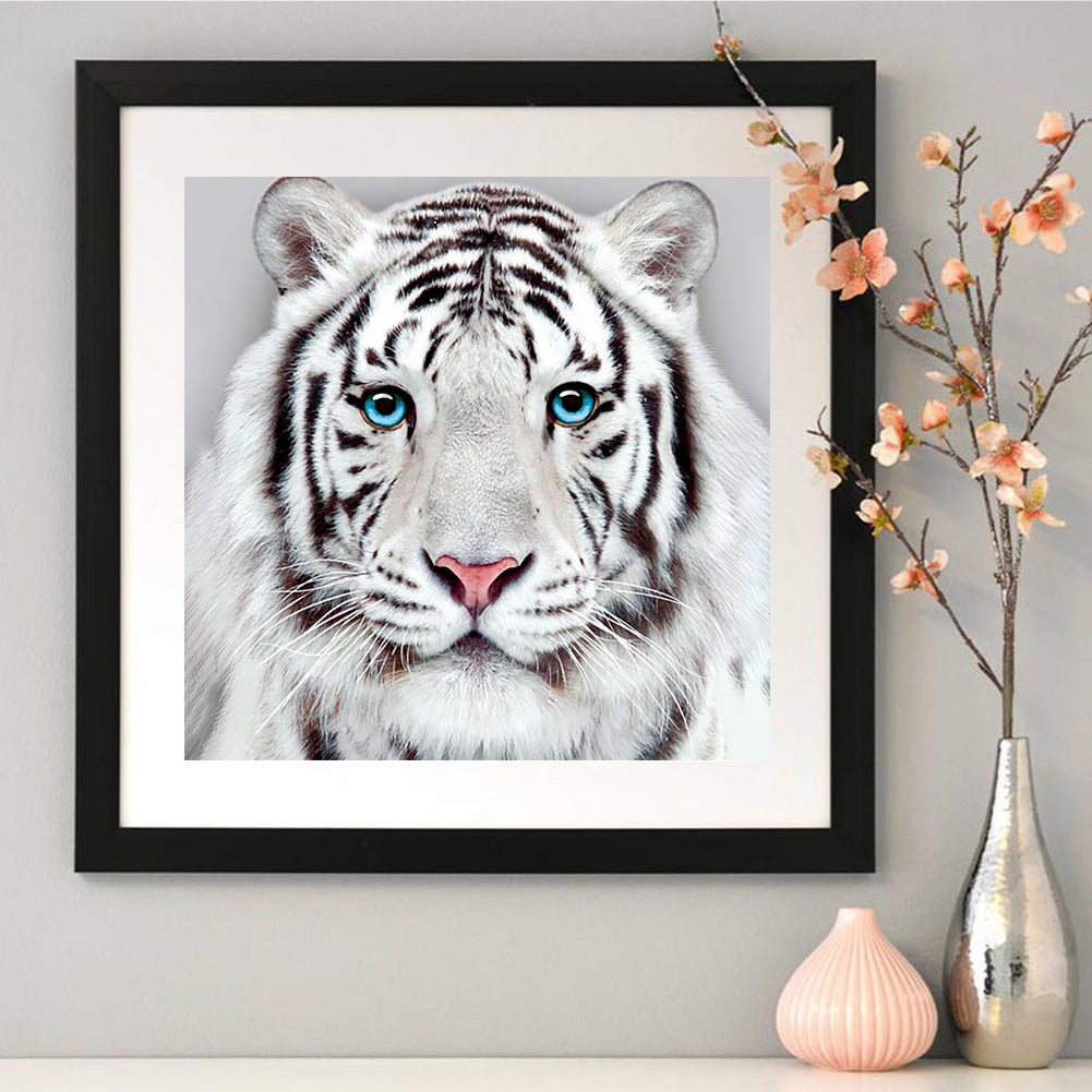 White Tiger - Full Round Drill Diamond Painting 30*30CM