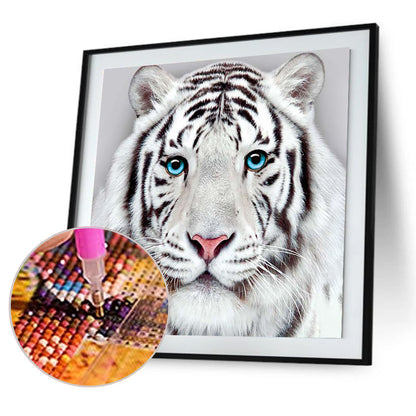 White Tiger - Full Round Drill Diamond Painting 30*30CM