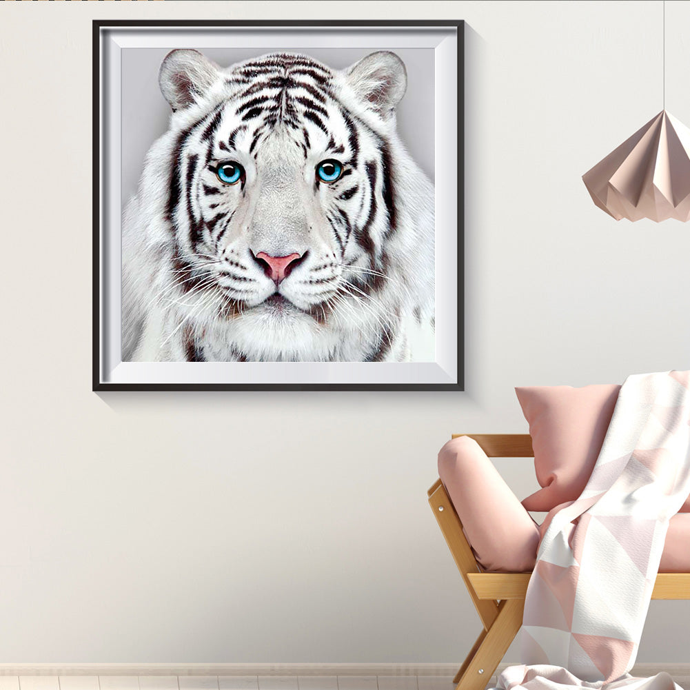 White Tiger - Full Round Drill Diamond Painting 30*30CM