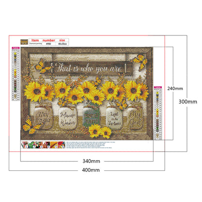 Board Flower - Full Round Drill Diamond Painting 40*30CM