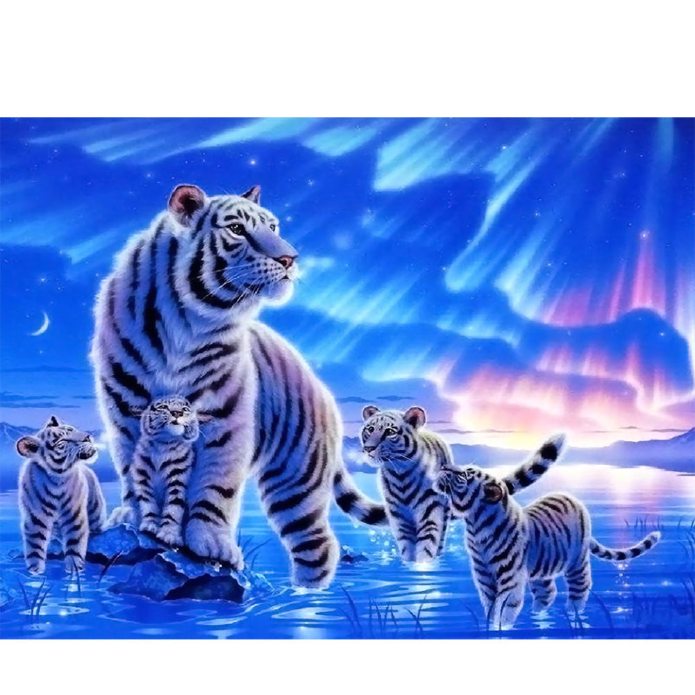 Aurora Tigers - Full Square Drill Diamond Painting 40*50CM