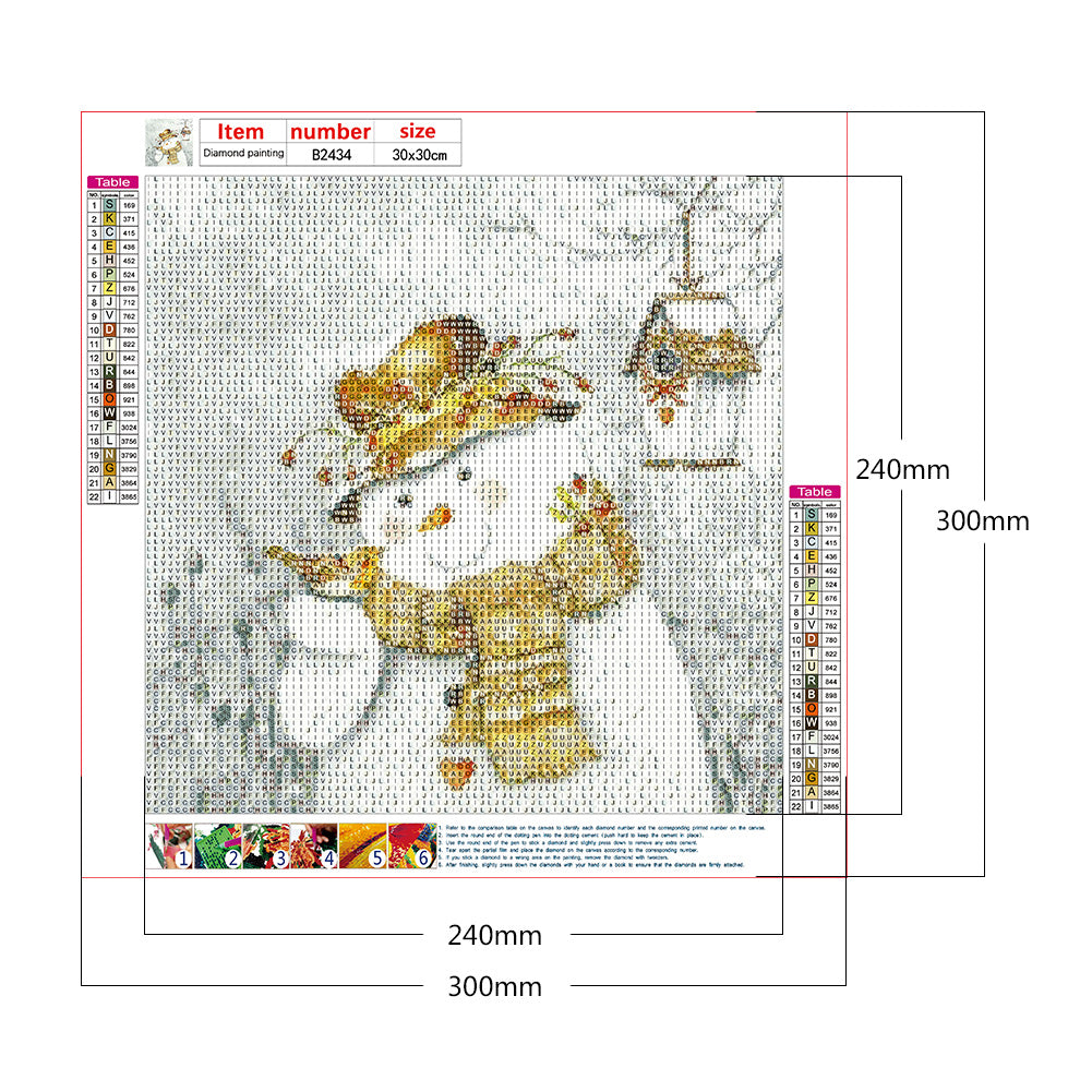 Snowman Bird - Full Round Drill Diamond Painting 30*30CM