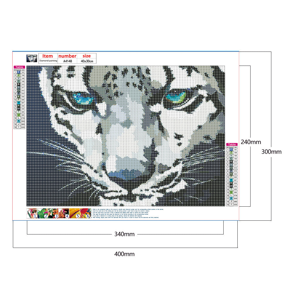 Tiger - Full Round Drill Diamond Painting 40*30CM