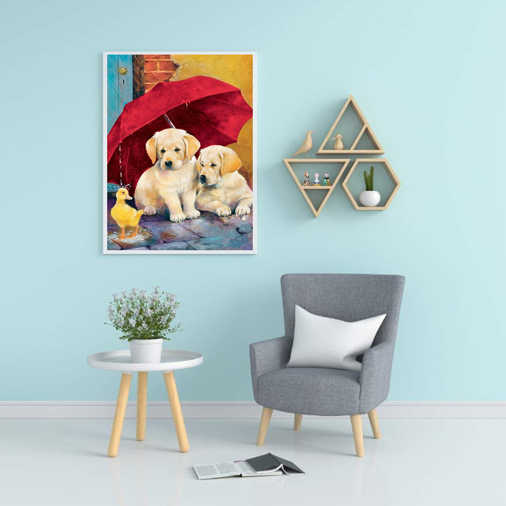 Dog - Full Round Drill Diamond Painting 30*40CM