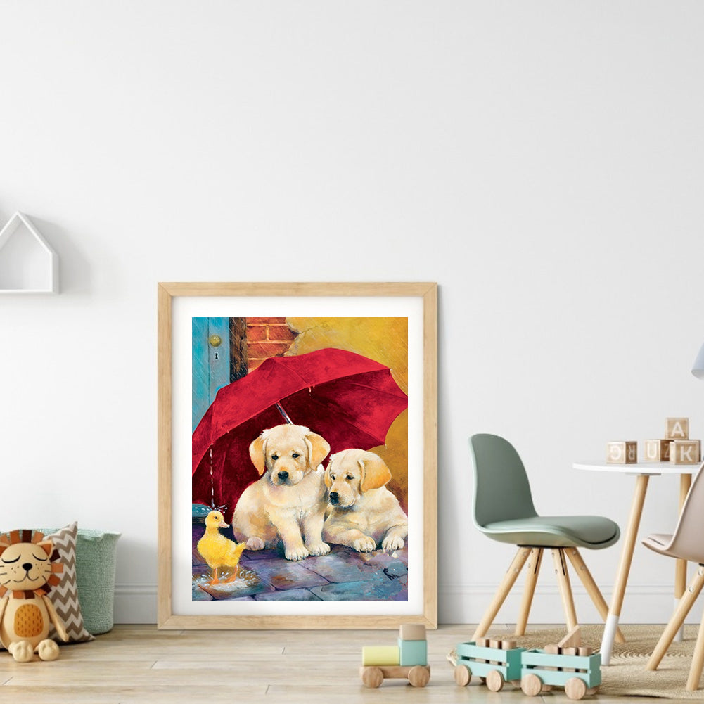 Dog - Full Round Drill Diamond Painting 30*40CM