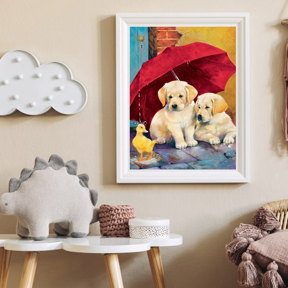 Dog - Full Round Drill Diamond Painting 30*40CM