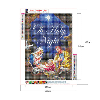 Jesus Birth - Full Round Drill Diamond Painting 30*40CM