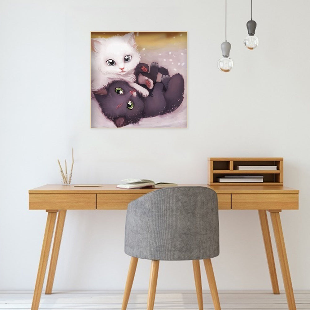 Cute Cats - Full Round Drill Diamond Painting 30*30CM