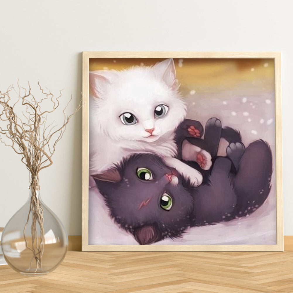 Cute Cats - Full Round Drill Diamond Painting 30*30CM