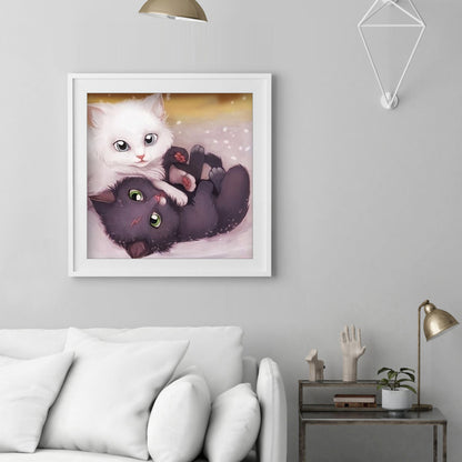 Cute Cats - Full Round Drill Diamond Painting 30*30CM