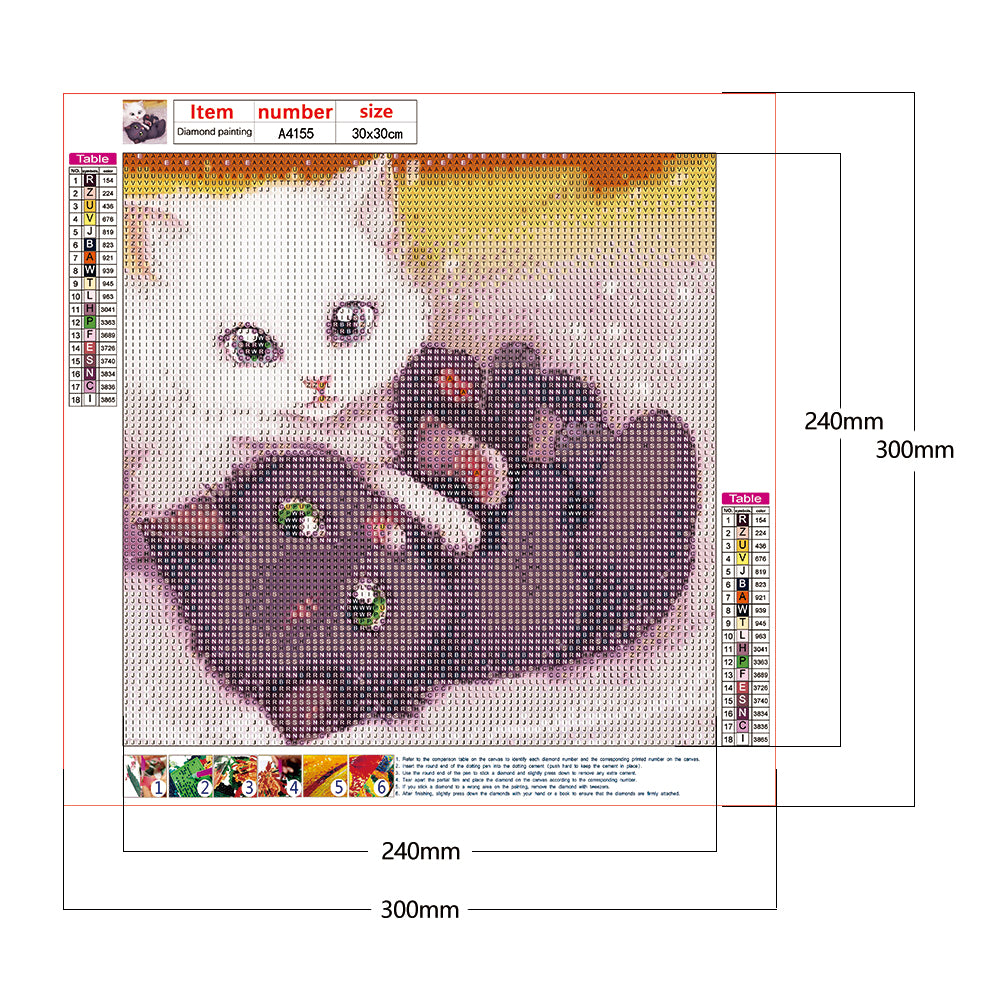 Cute Cats - Full Round Drill Diamond Painting 30*30CM