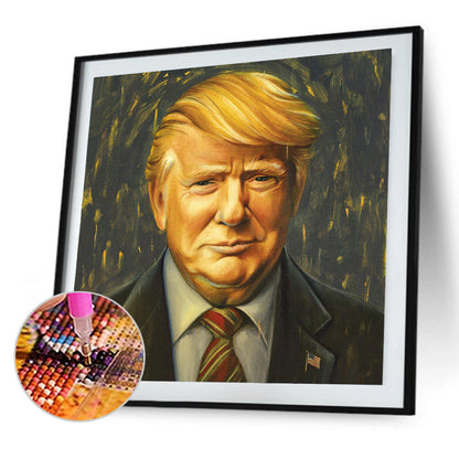 Presidential Portrait - Full Round Drill Diamond Painting 30*30CM