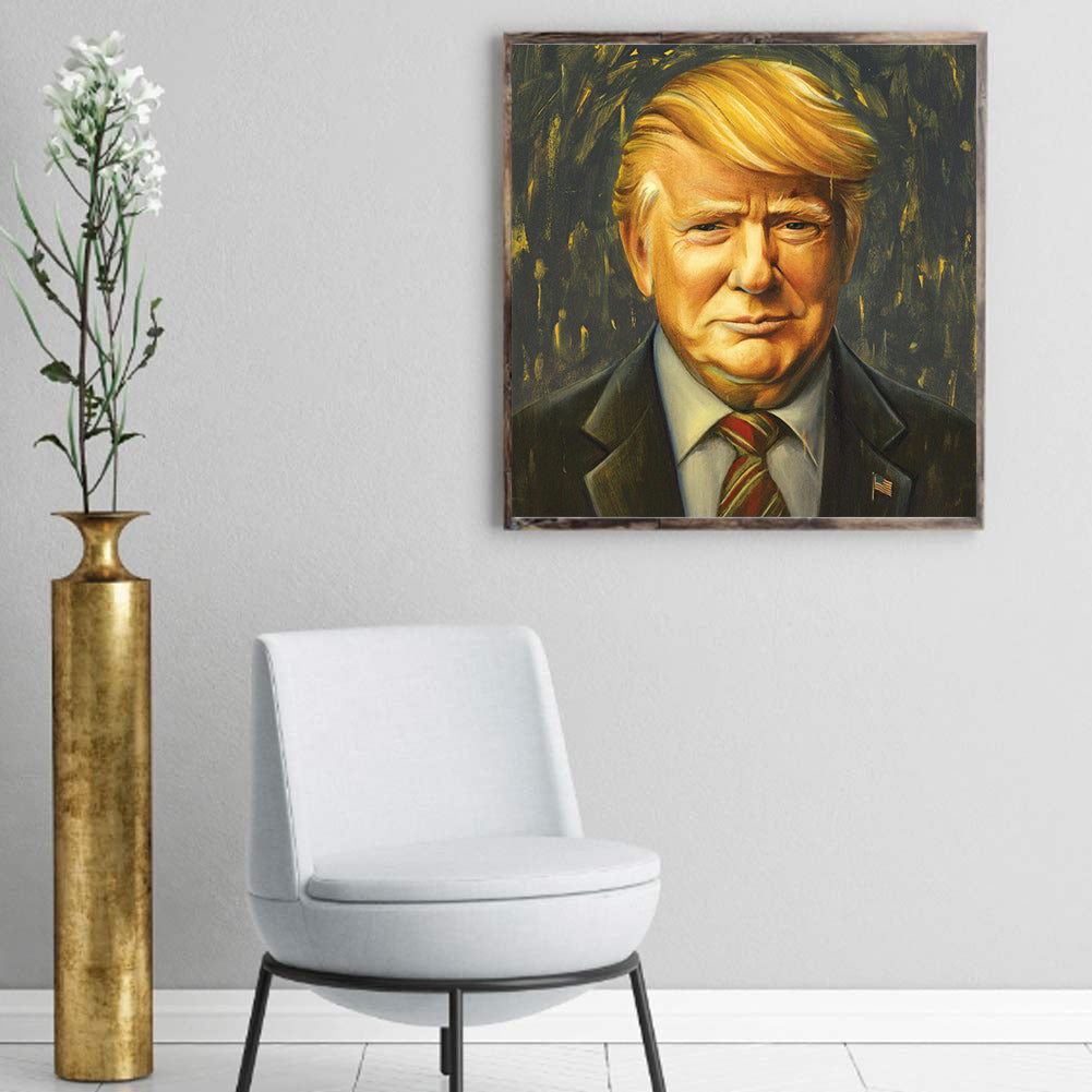 Presidential Portrait - Full Round Drill Diamond Painting 30*30CM