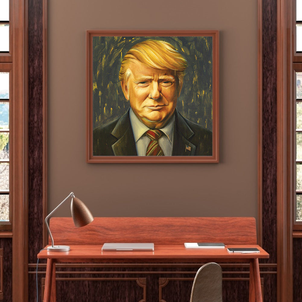 Presidential Portrait - Full Round Drill Diamond Painting 30*30CM