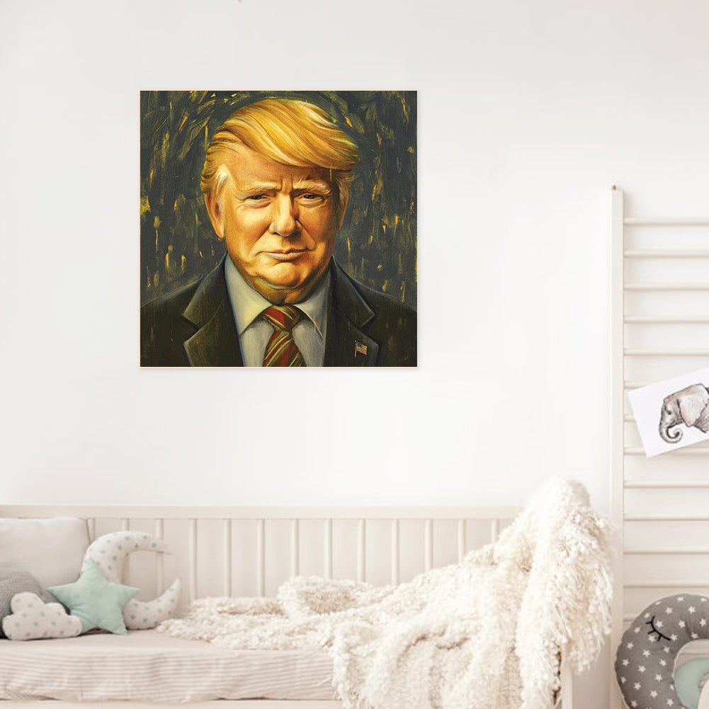 Presidential Portrait - Full Round Drill Diamond Painting 30*30CM