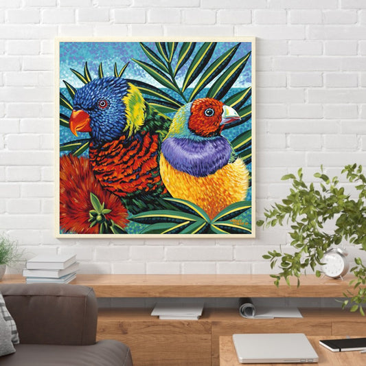 European Parrot - Full Round Drill Diamond Painting 30*30CM