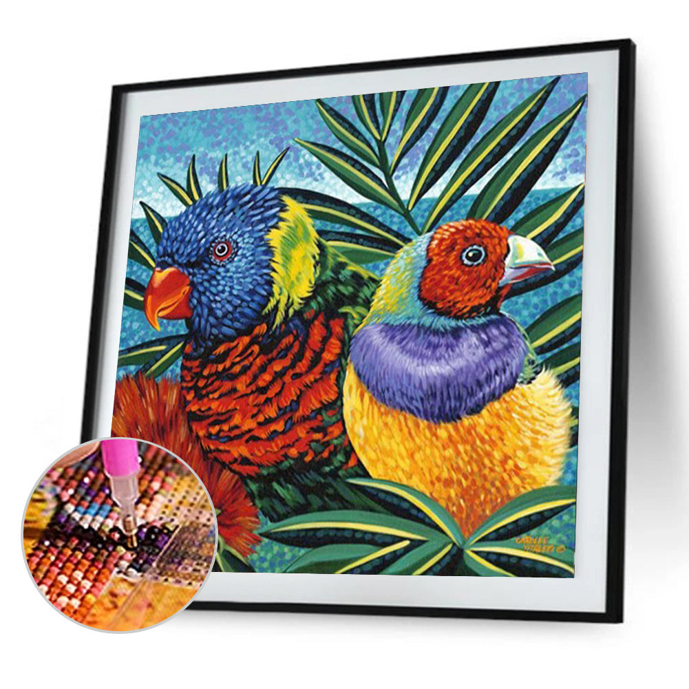 European Parrot - Full Round Drill Diamond Painting 30*30CM
