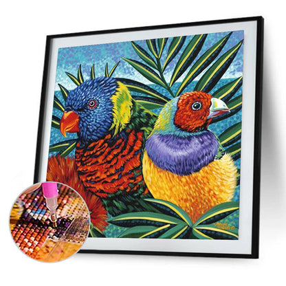 European Parrot - Full Round Drill Diamond Painting 30*30CM