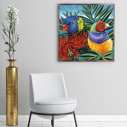 European Parrot - Full Round Drill Diamond Painting 30*30CM