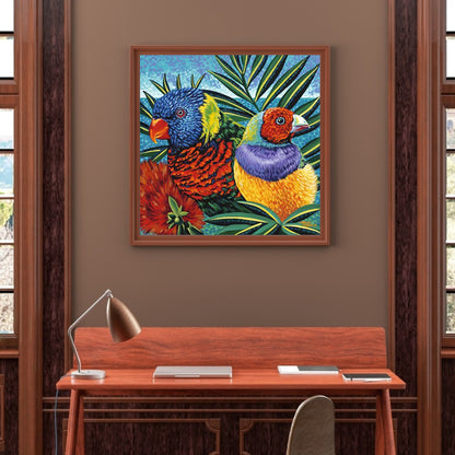 European Parrot - Full Round Drill Diamond Painting 30*30CM