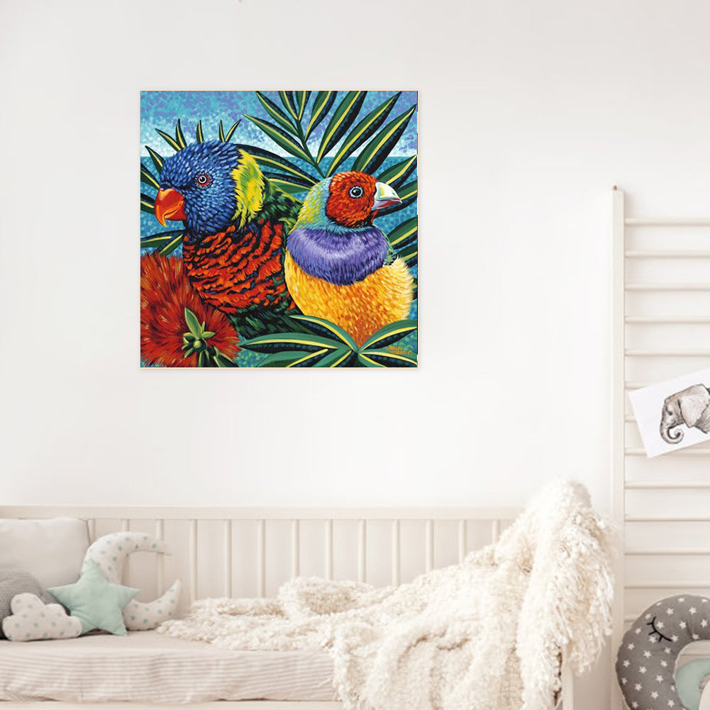 European Parrot - Full Round Drill Diamond Painting 30*30CM
