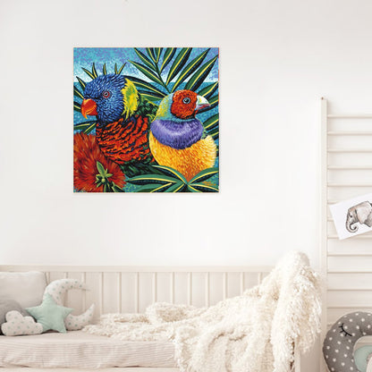 European Parrot - Full Round Drill Diamond Painting 30*30CM