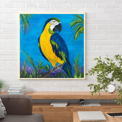 European Parrot - Full Round Drill Diamond Painting 30*30CM