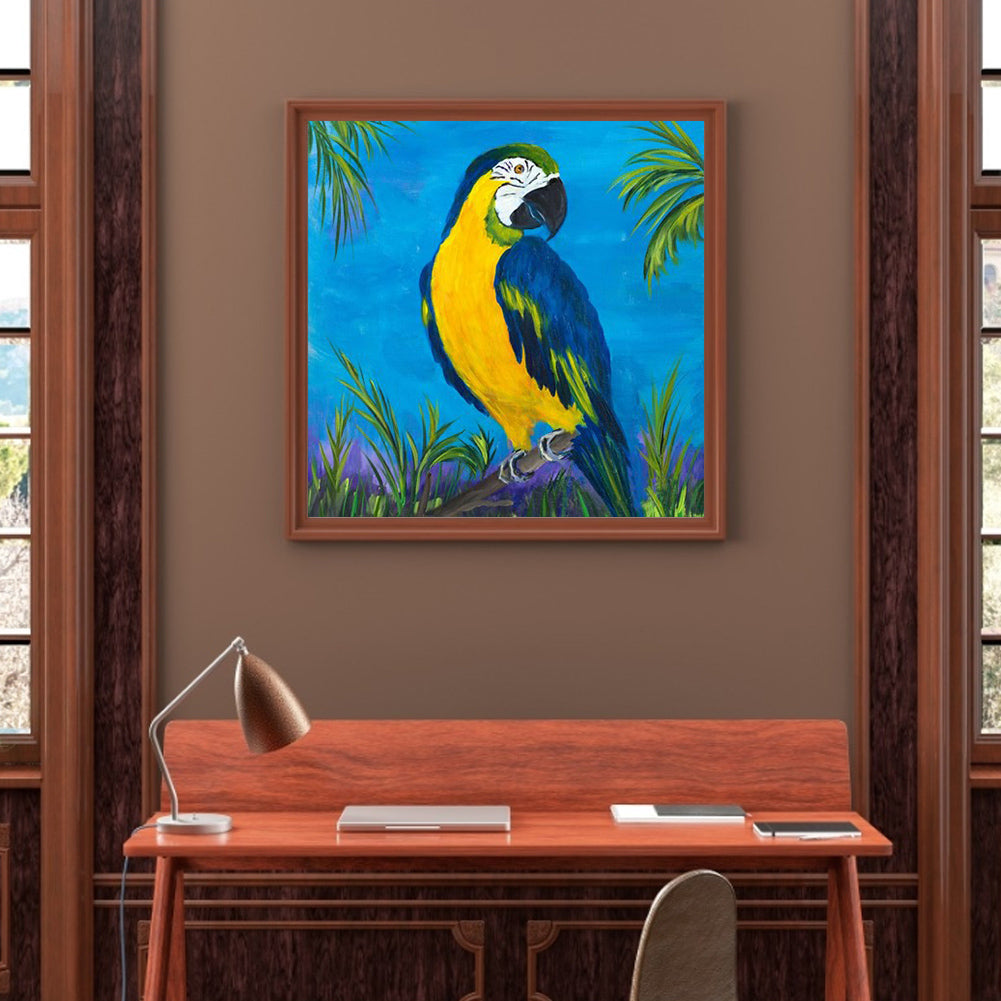 European Parrot - Full Round Drill Diamond Painting 30*30CM