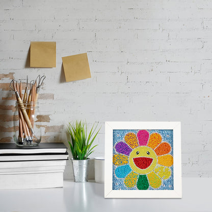 Colorful Flower - Special Shaped Drill Diamond Painting 18*18CM