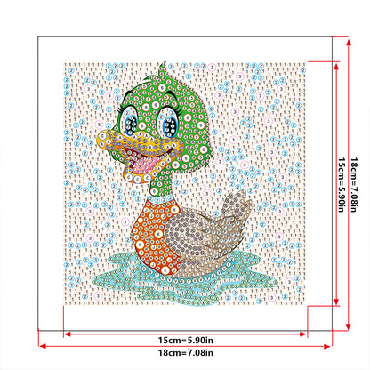 Duck - Special Shaped Drill Diamond Painting 18*18CM