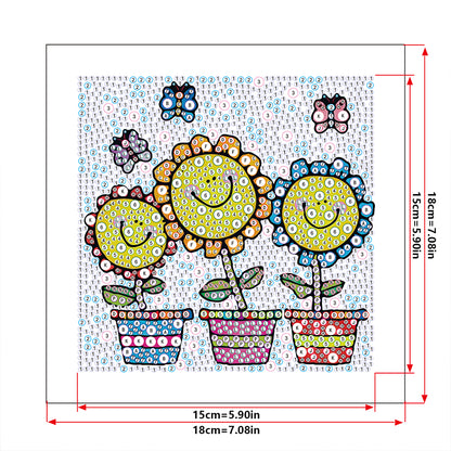 Potted Plants - Special Shaped Drill Diamond Painting 18*18CM