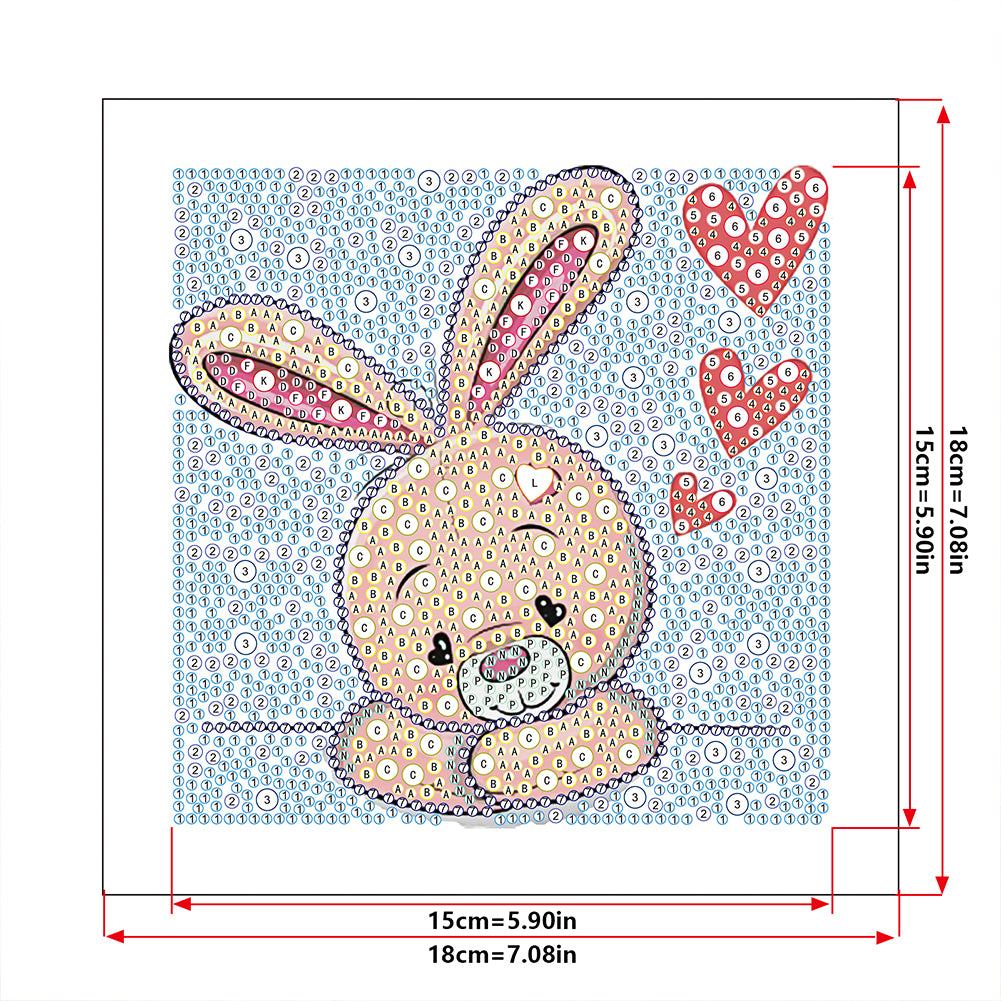 Rabbit - Special Shaped Drill Diamond Painting 18*18CM