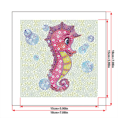 Hippocampus - Special Shaped Drill Diamond Painting 18*18CM