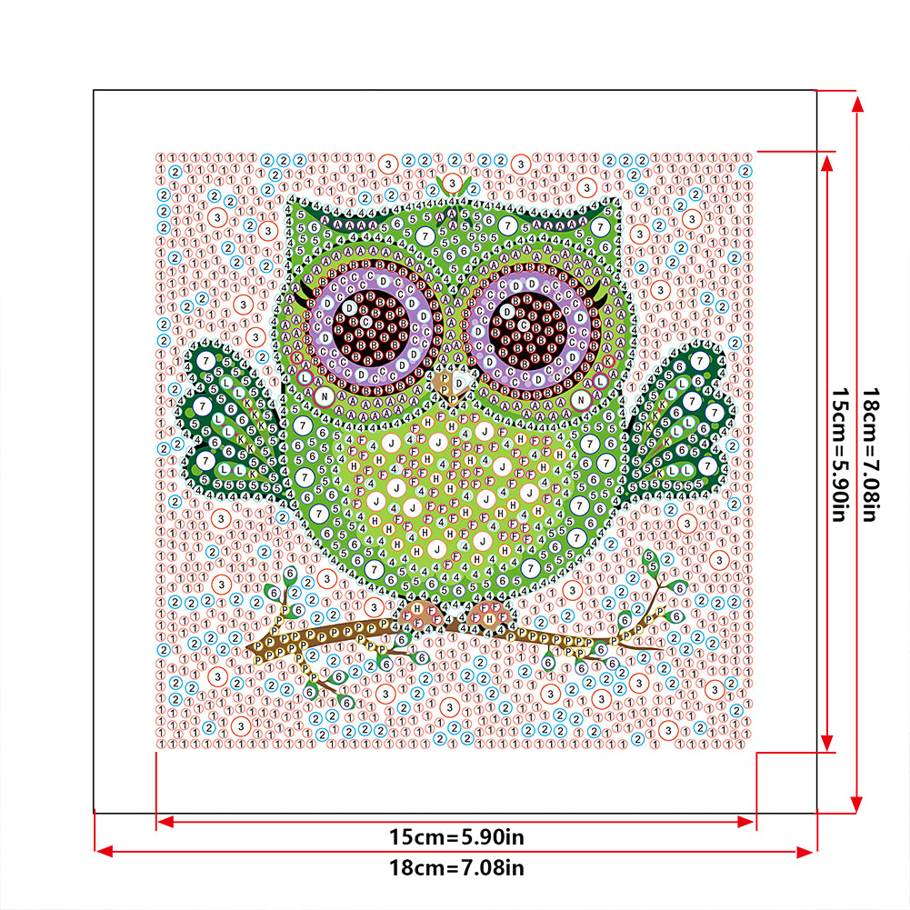 Owl - Special Shaped Drill Diamond Painting 18*18CM